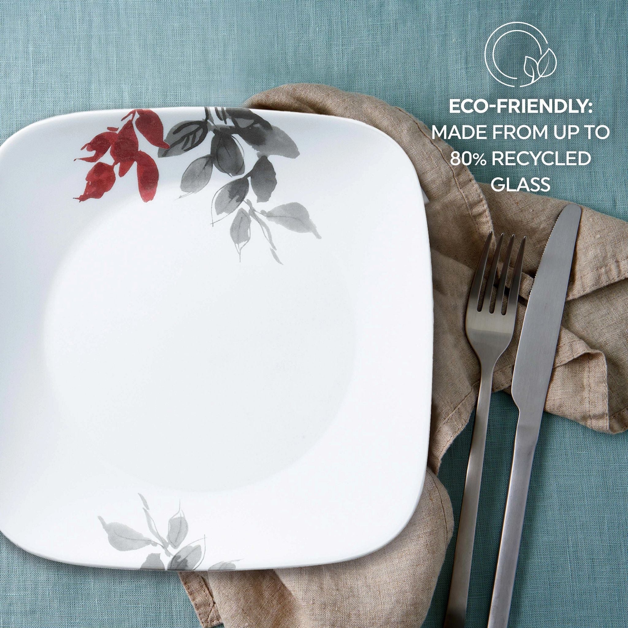 Kyoto Leaves 16-piece Dinnerware Set, Service for 4 - Image 2