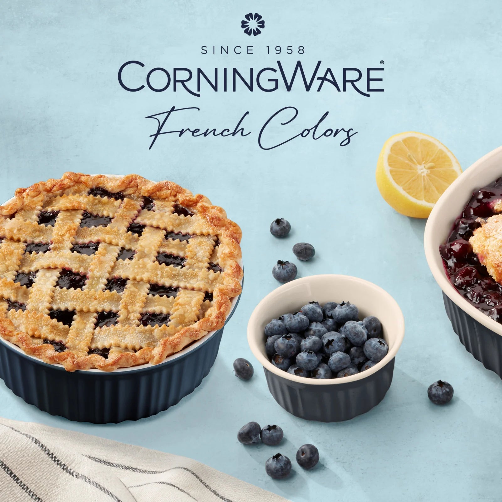 French Colors 12-piece Oval Bakeware Set, Navy - Image 6