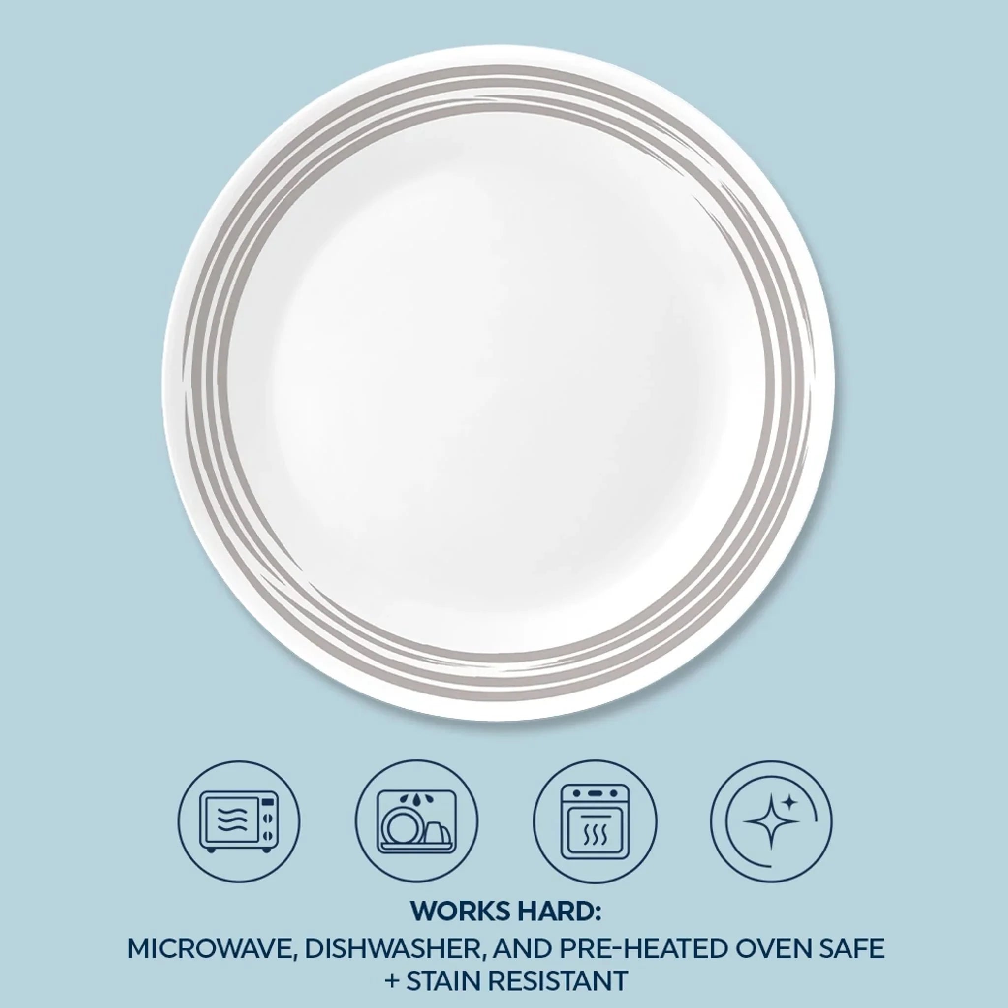 Brushed Silver 10.25 Dinner Plate - Image 5
