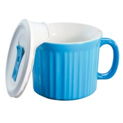 20-ounce Light Blue Meal Mug? with Vented Lid