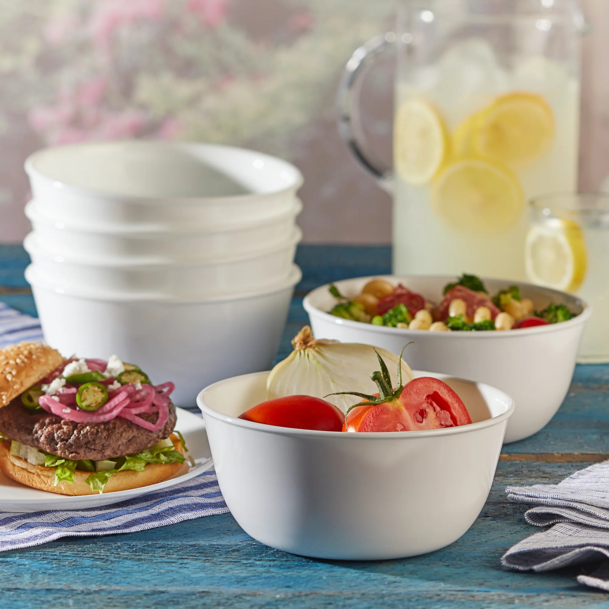 Winter Frost White 28-ounce Large Soup Bowls, 6-pack - Image 3