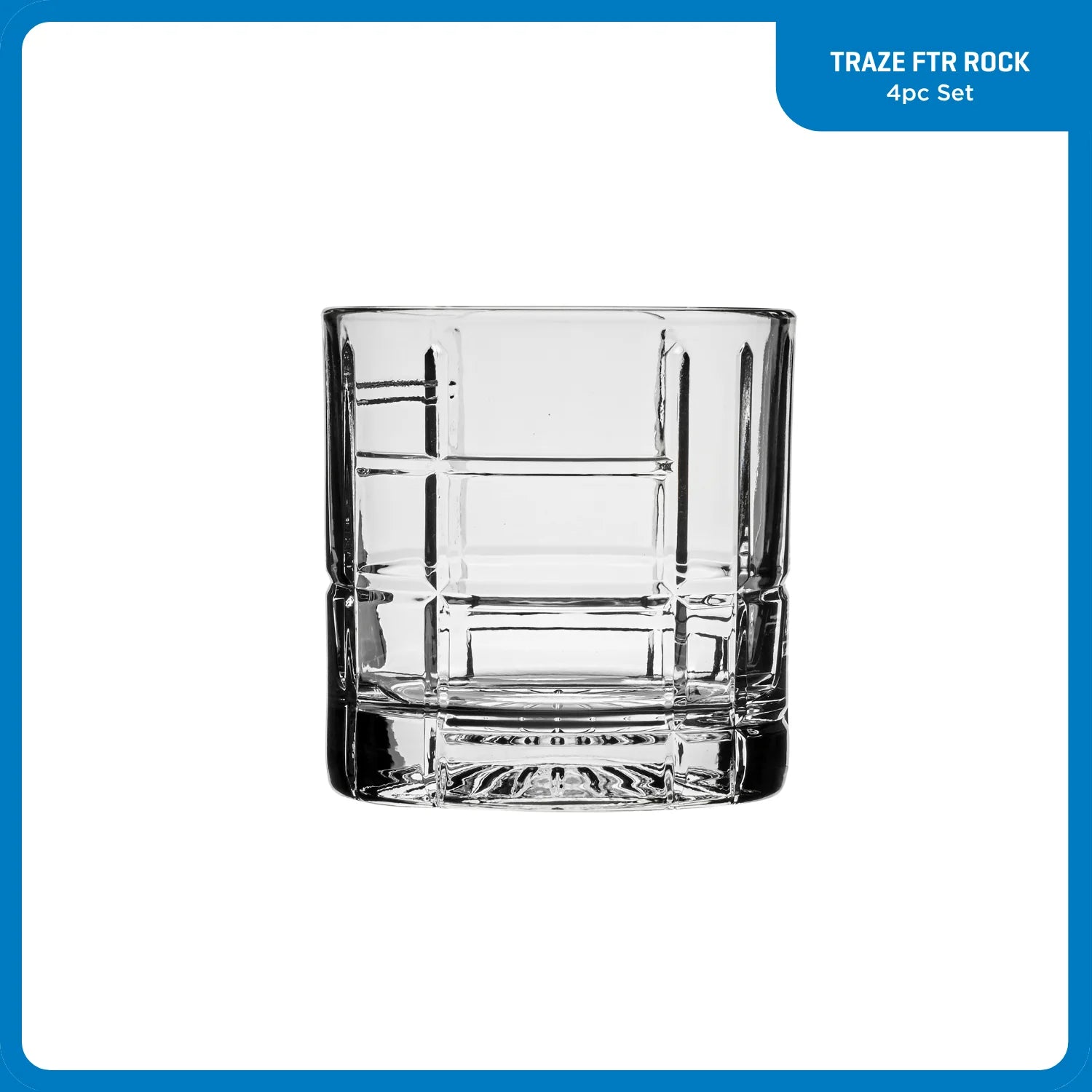Traze FTR Rocks Glasses (4-Pieces), 12-ounce, Dishwasher Safe - Image 5