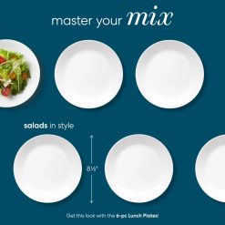 Alternative view of Winter Frost White 8.5 Salad Plates, 6-pack