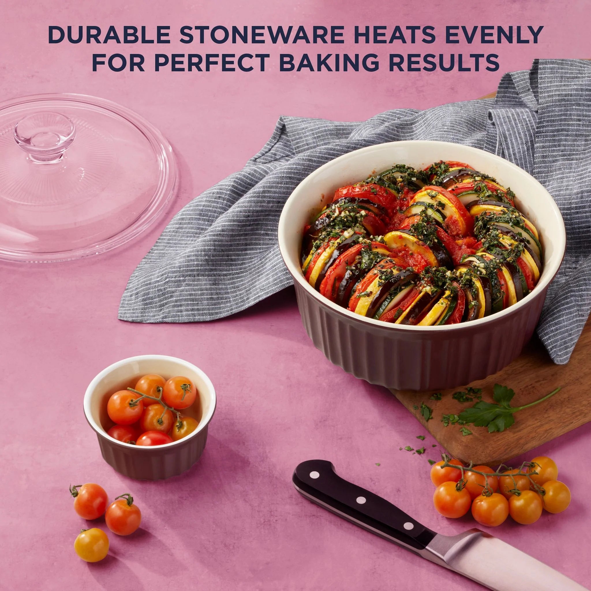 French Colors 12-piece Bakeware Set, Cabernet - Image 4