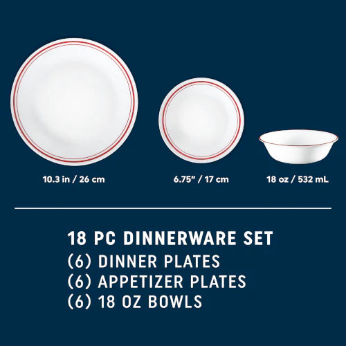 Logan 18-pc Dinnerware Set, Service for 6 - Image 2