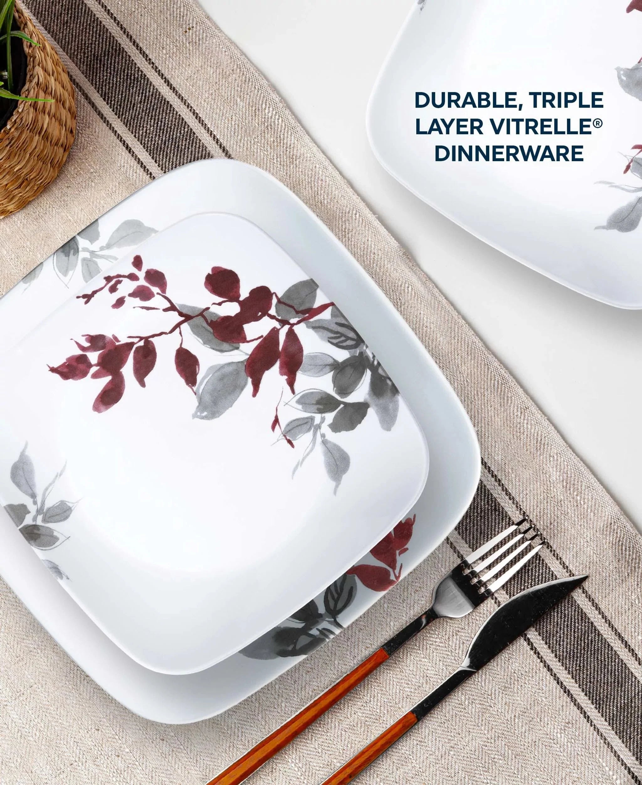 Kyoto Leaves 16-piece Dinnerware Set, Service for 4 - Image 4