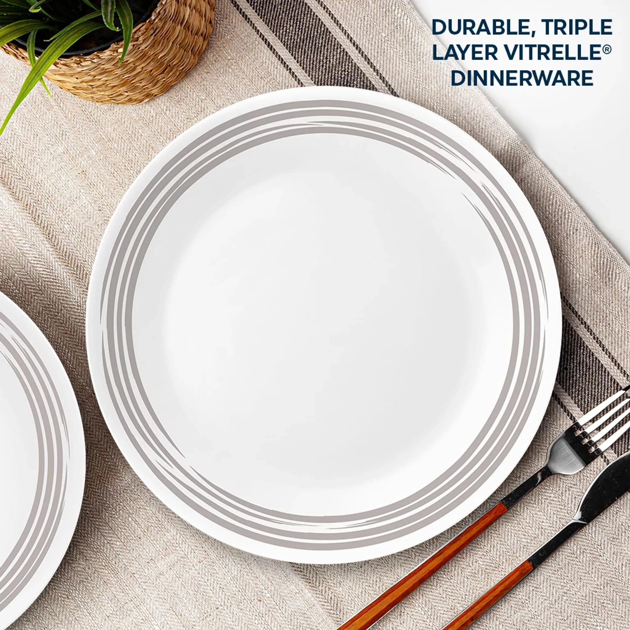 Brushed Silver 10.25 Dinner Plate - Image 3