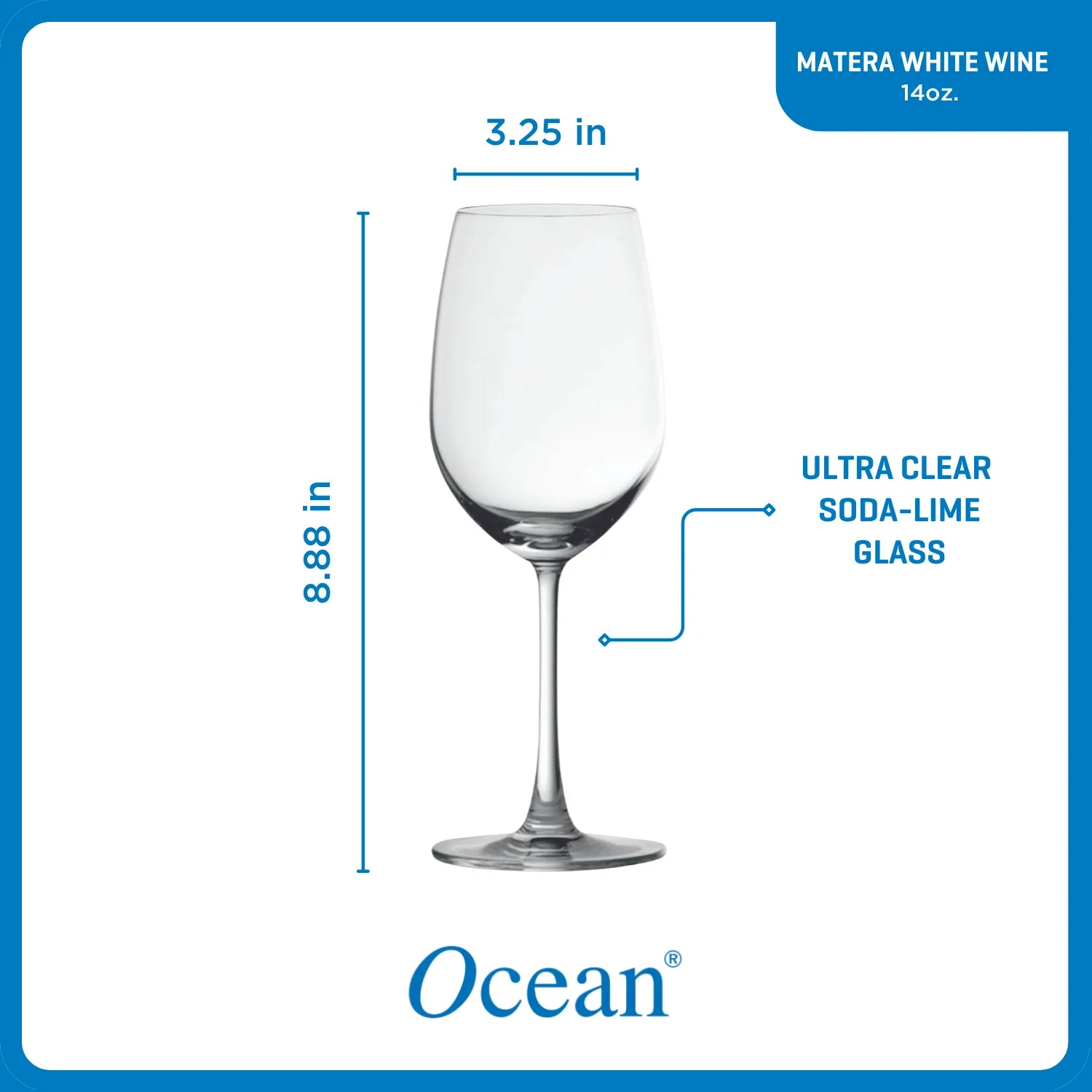 Matera White Wine Glasses (4-Pieces), 14-ounce, dishwasher safe - Image 5