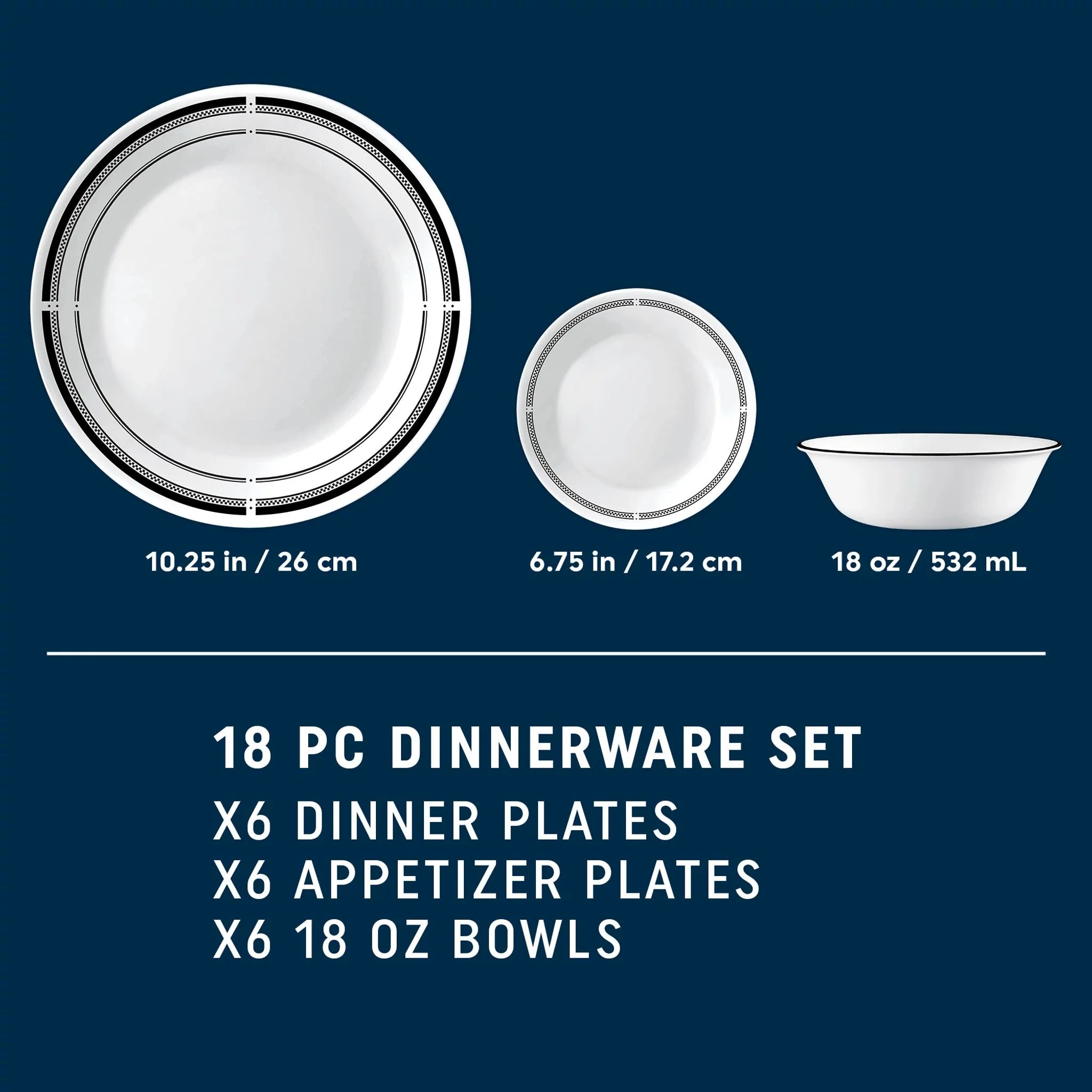 Brasserie 18-piece Dinnerware Set, Service for 6 - Image 2