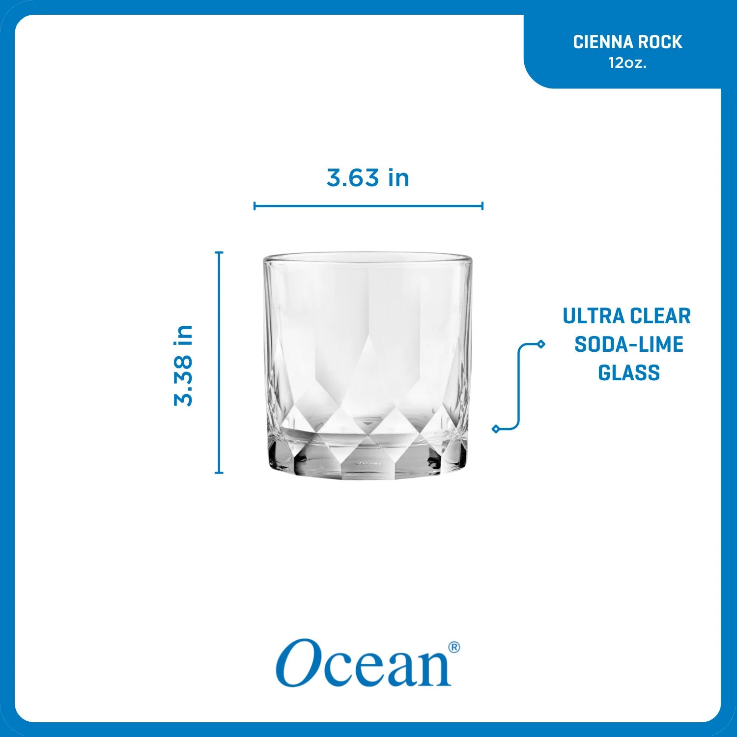 Cienna Rocks Glasses (4-Pieces), 12-ounce, dishwasher Safe - Image 6