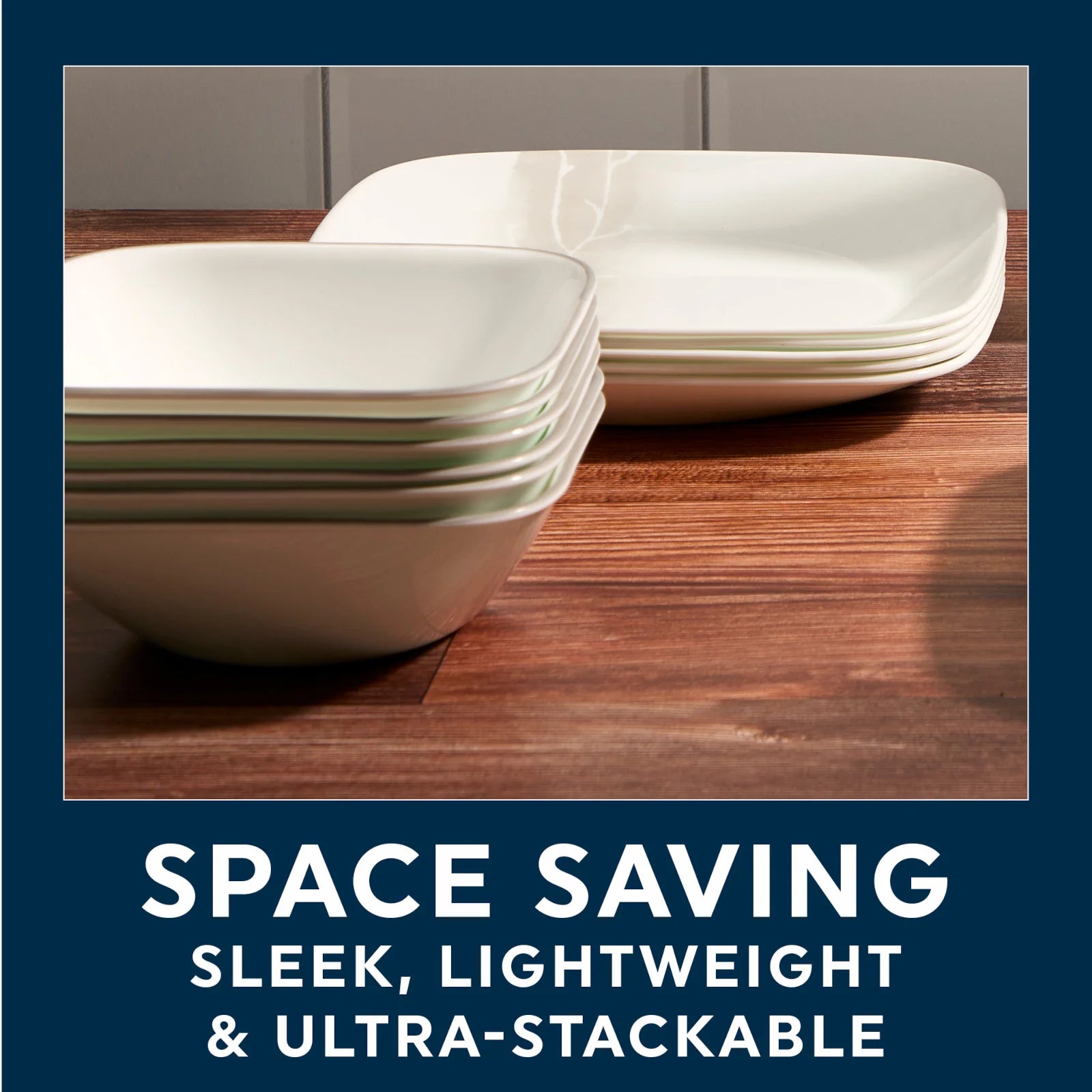 Square Wandering Grove 18-piece Dinnerware Set, Service for 6 - Image 7
