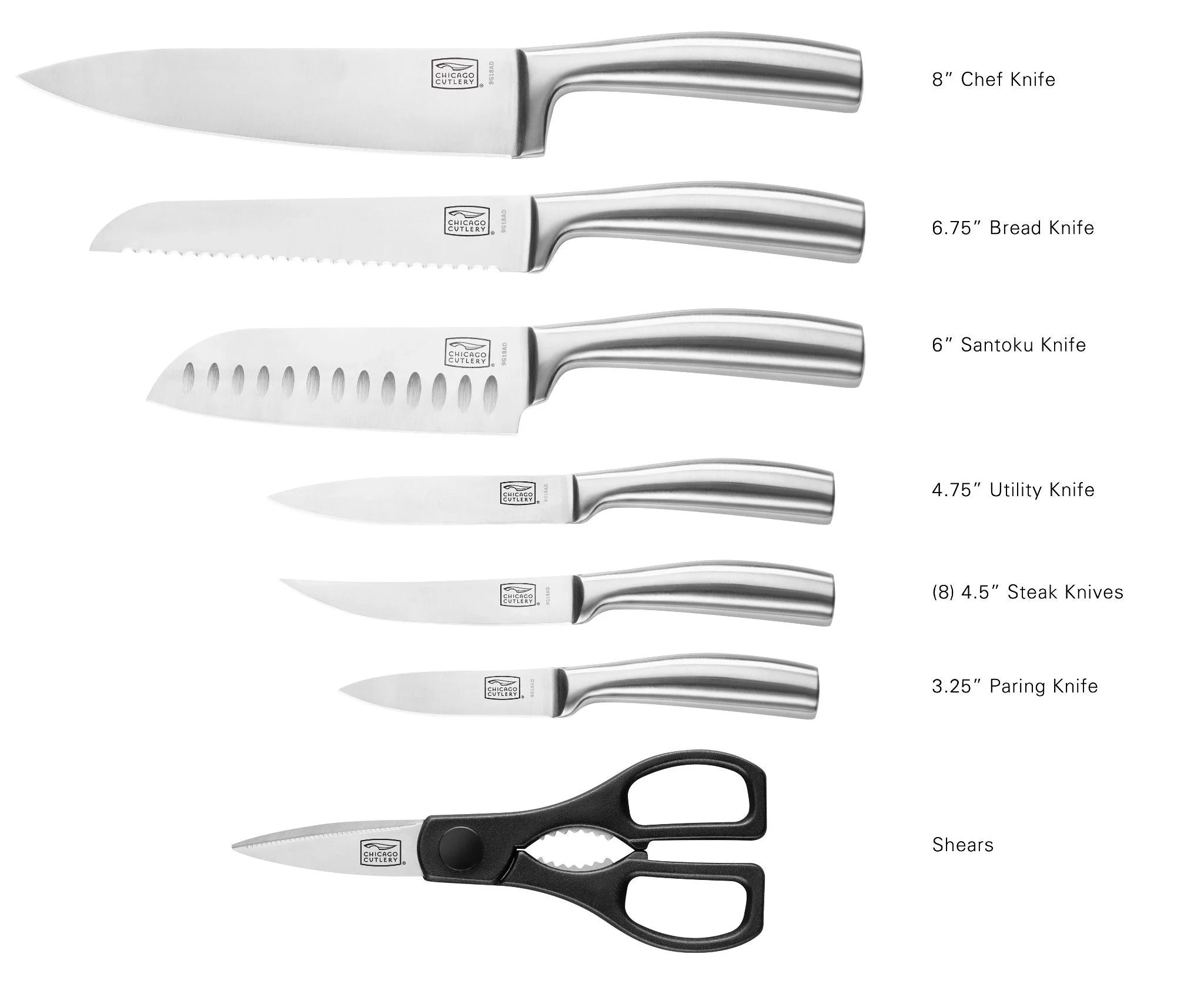Malden? 16-piece Stainless Steel Block Set - Image 3