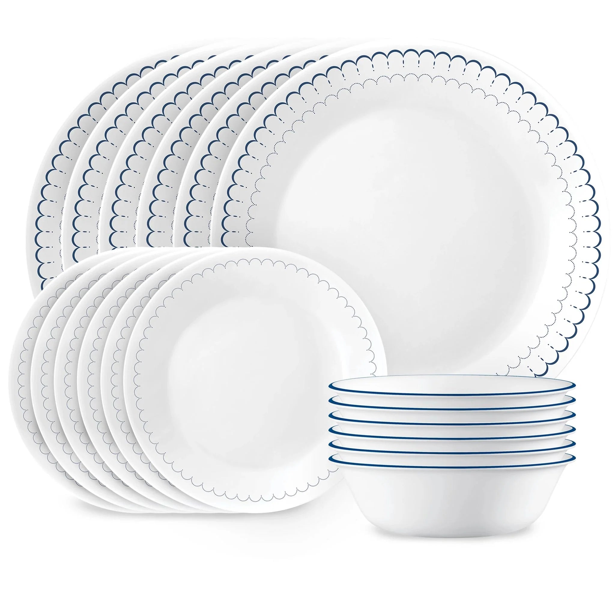 Caspian Lace 18-piece Dinnerware Set, Service for 6