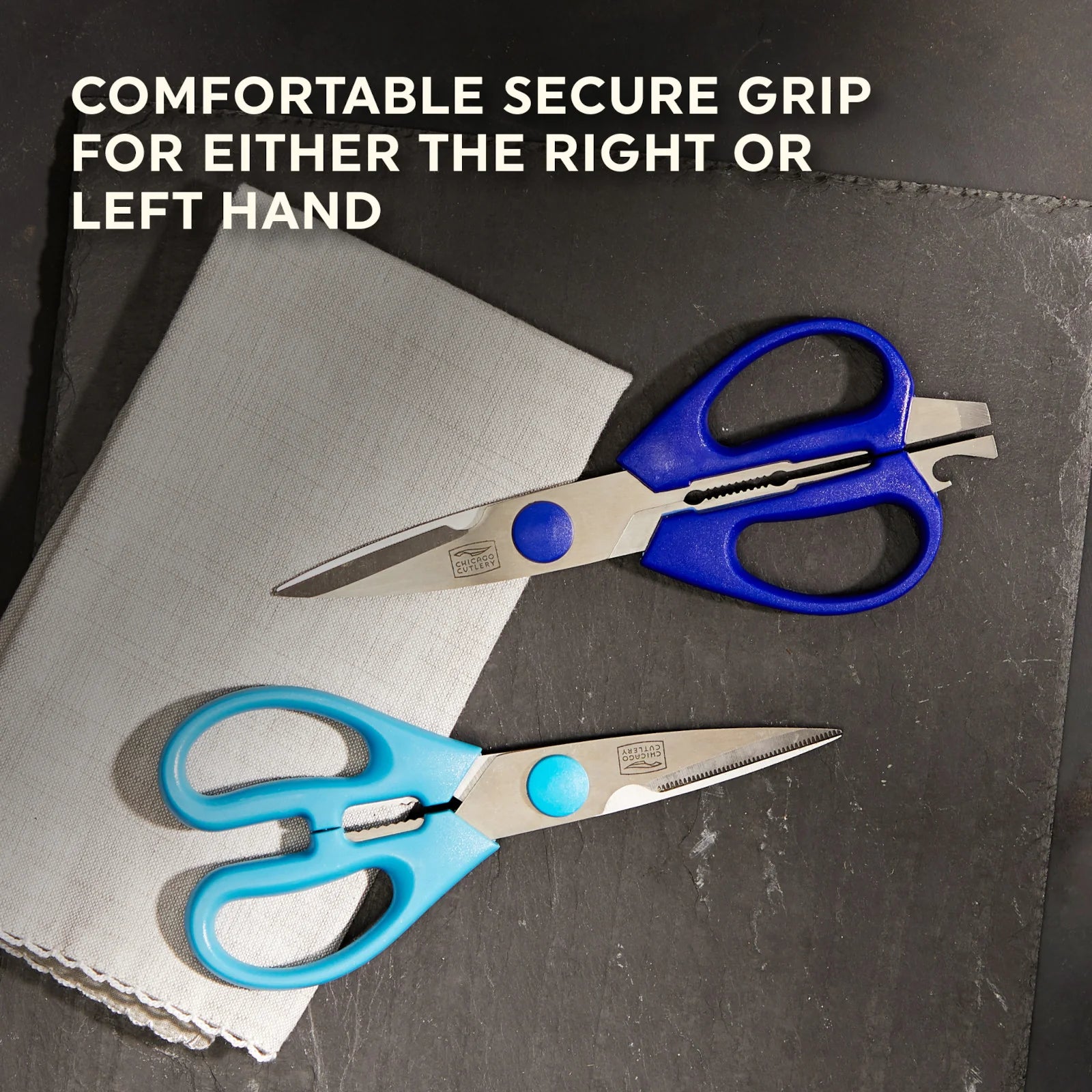 Chicago Cutlery 2-piece Kitchen Shears in Blueberry and Blue Frost - Image 3