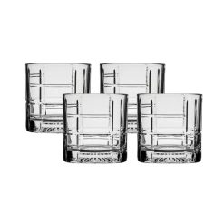 Traze FTR Rocks Glasses (4-Pieces), 12-ounce, Dishwasher Safe