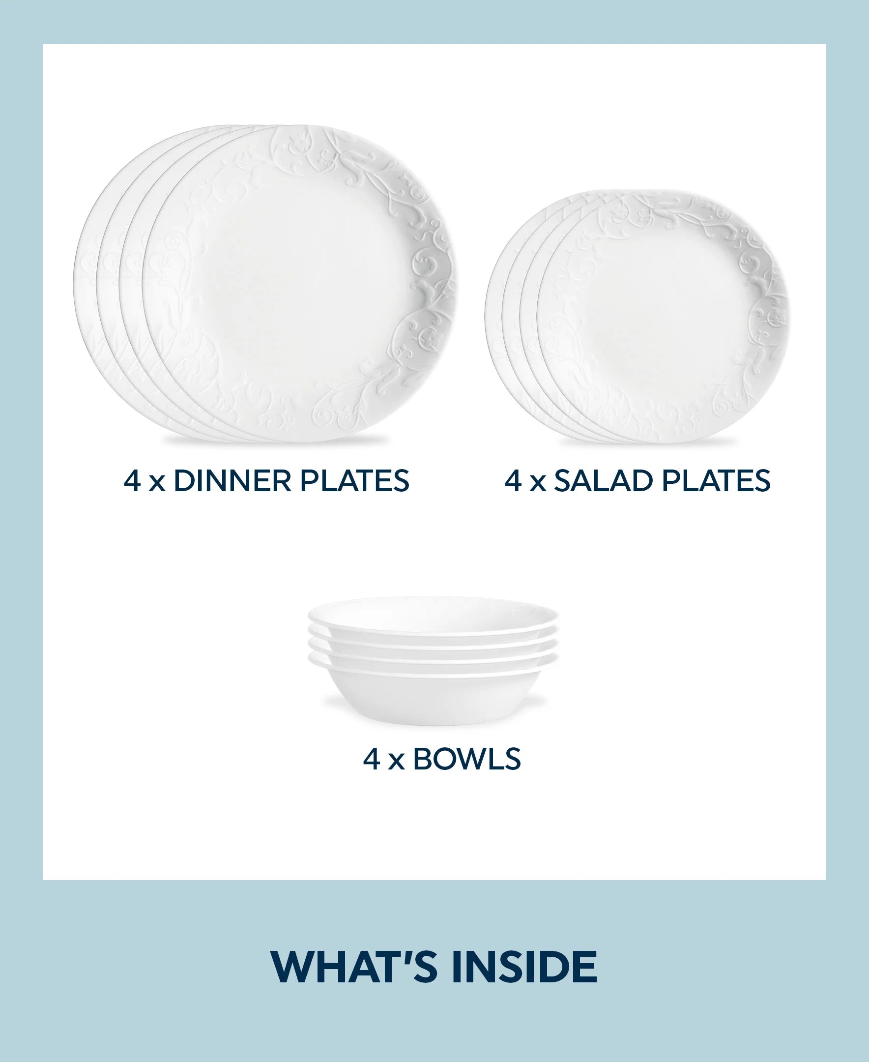 Bella Faenza 12-piece Dinnerware Set, Service for 4 - Image 2