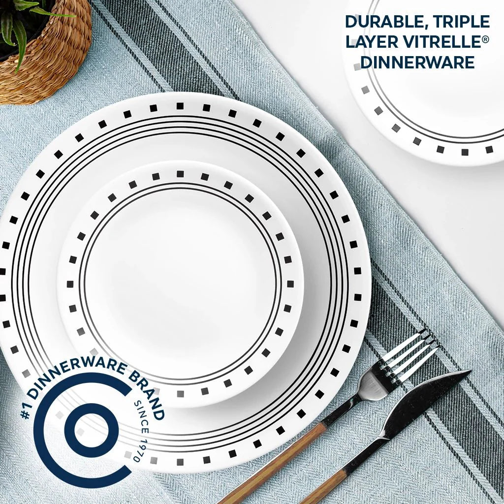 City Block 18-piece Mugless Dinnerware Set, Service for 6 - Image 2