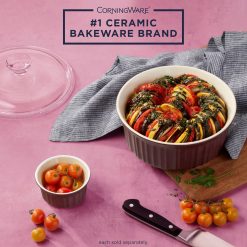 Alternative view of French Colors 1.5-quart Round Baking Dish, Cabernet
