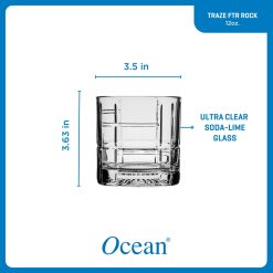 Alternative view of Traze FTR Rocks Glasses (4-Pieces), 12-ounce, Dishwasher Safe