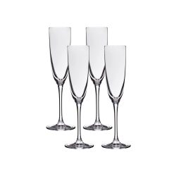 Tokyo Temptation Champagne Glasses (4-Pieces), 5-ounce, Dishwasher Safe, Lead-free Crystalline