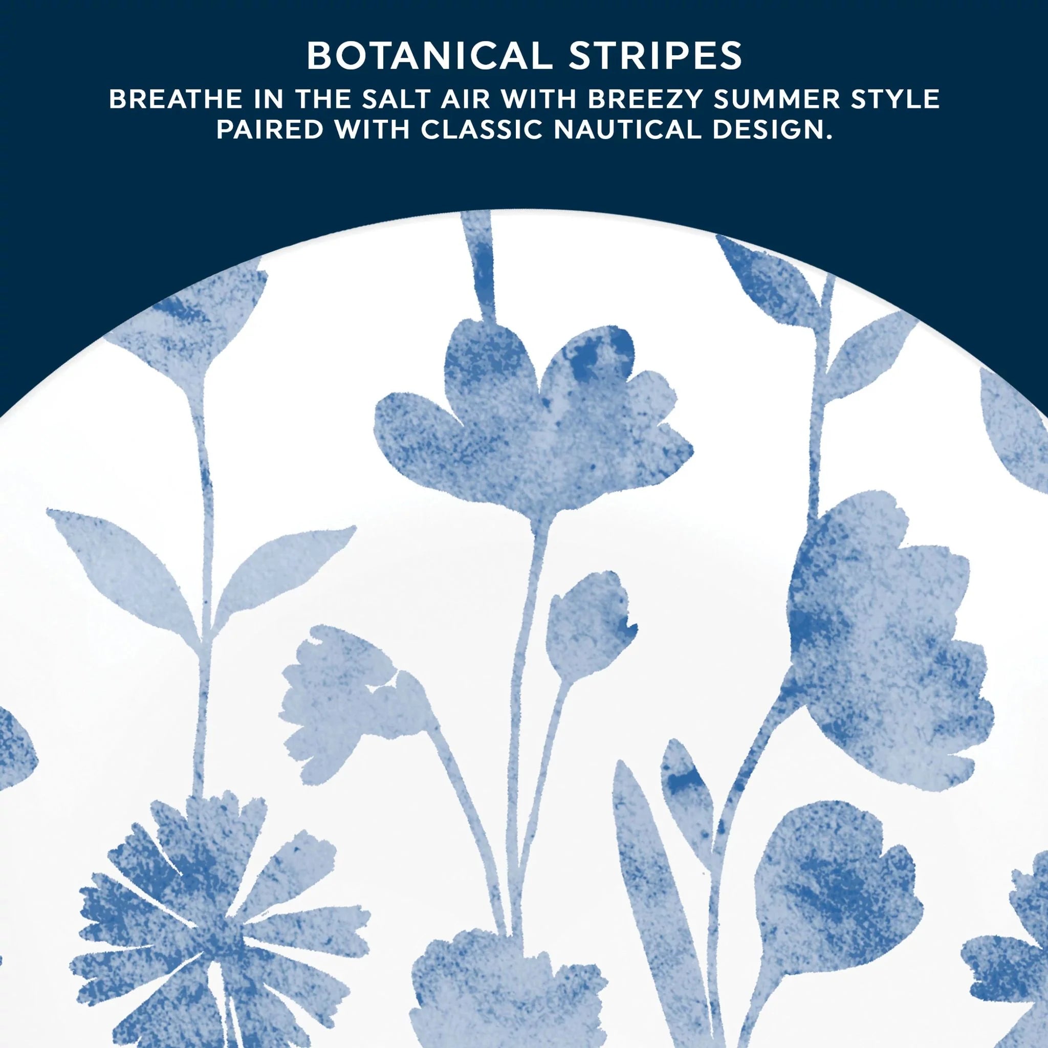 Botanical Stripes 8.5 Salad Plate, Floral - Image 3
