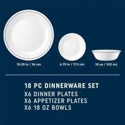 Alternative view of Caspian Lace 18-piece Dinnerware Set, Service for 6