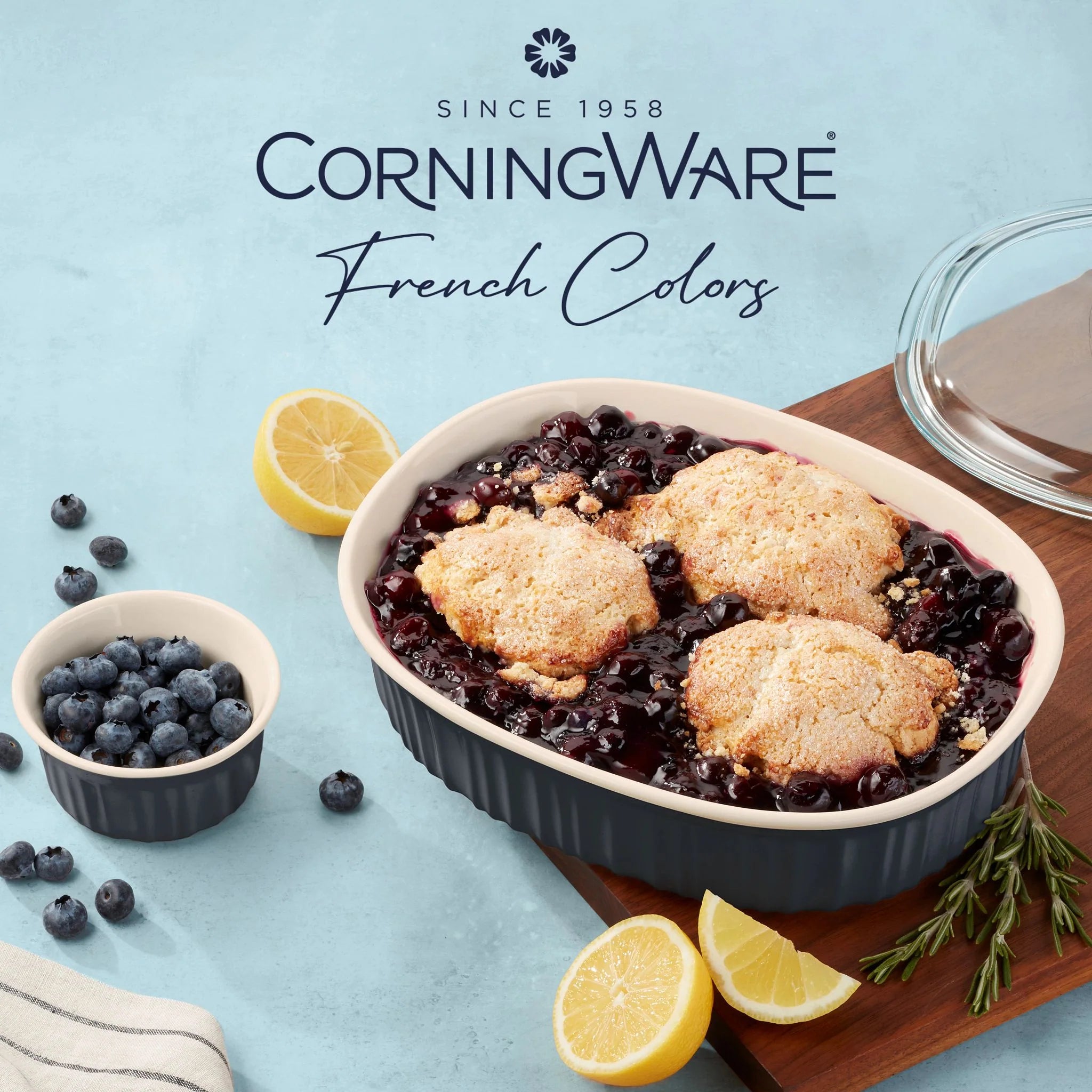 French Colors 10-piece Oval Bakeware Set, Navy - Image 5