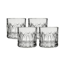 Traze PST Rocks Glasses (4-Pieces), 12-ounce, Dishwasher Safe