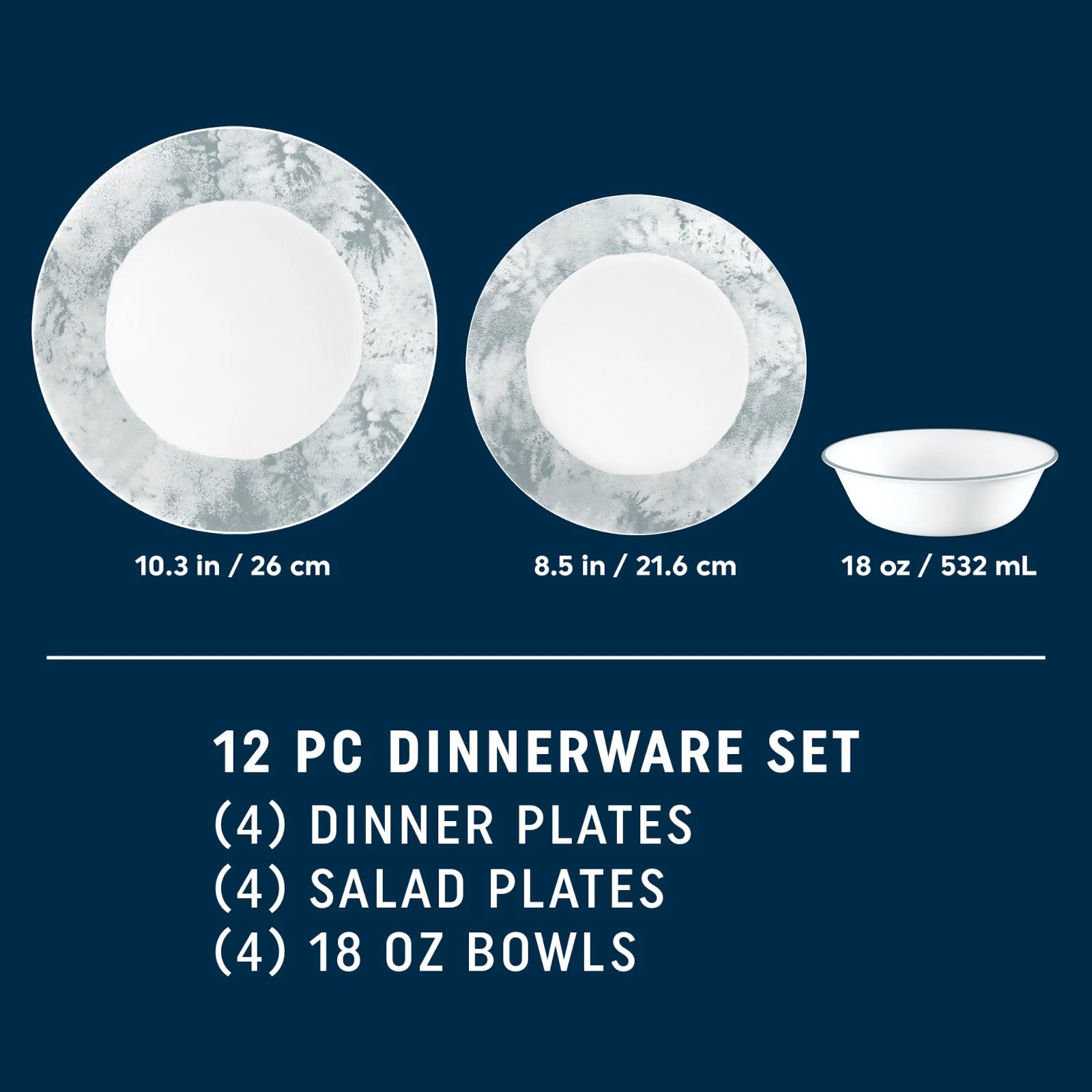 Salt Wash 12-piece Dinnerware Set, Service for 4 - Image 2