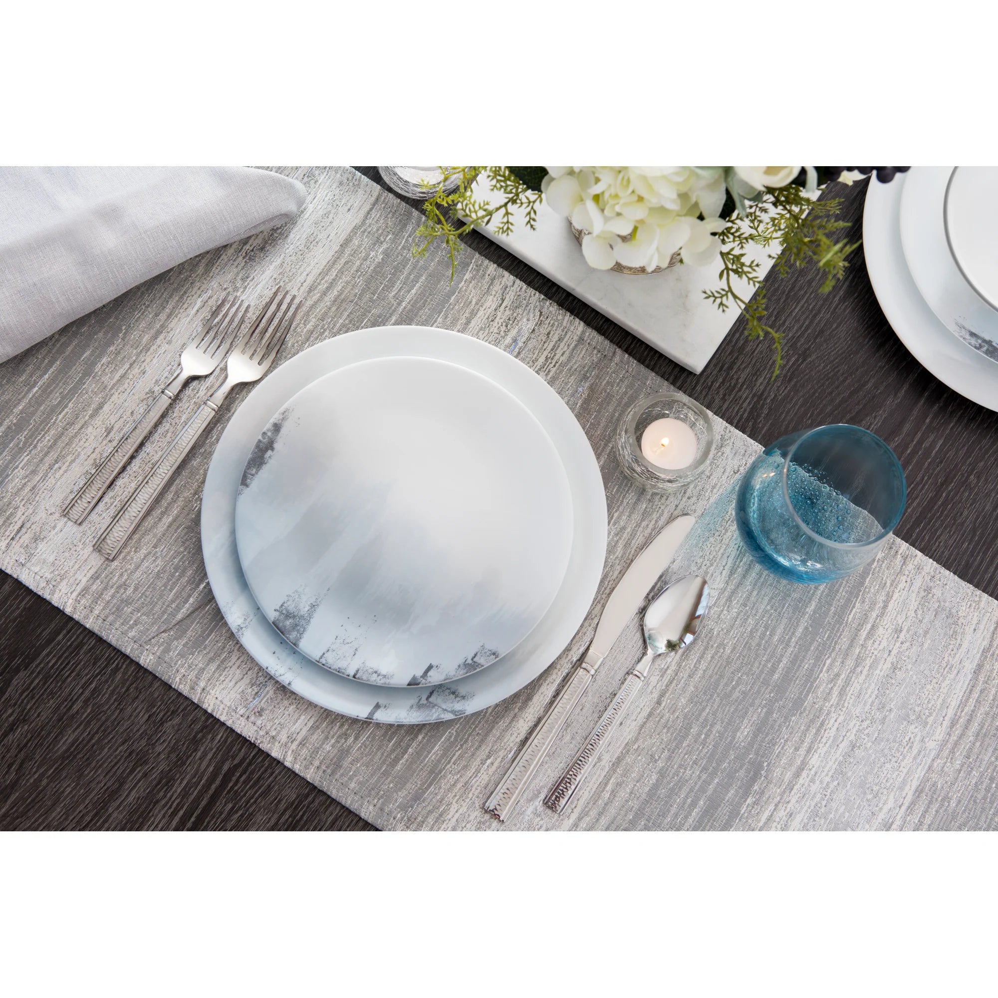 Tranquil Reflections 12-piece Dinnerware Set, Service for 4 - Image 2