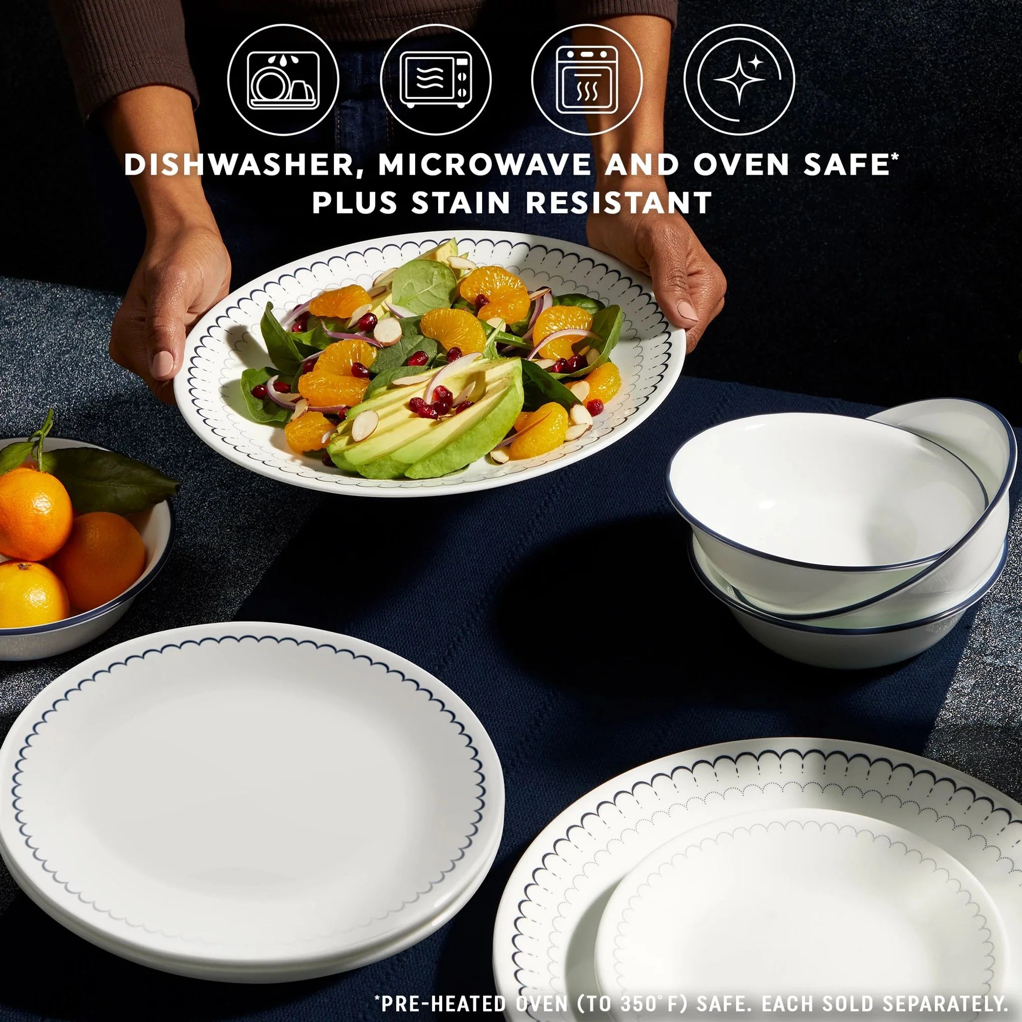 Caspian Lace 8.5 Lunch Plate, 6 pack - Image 5