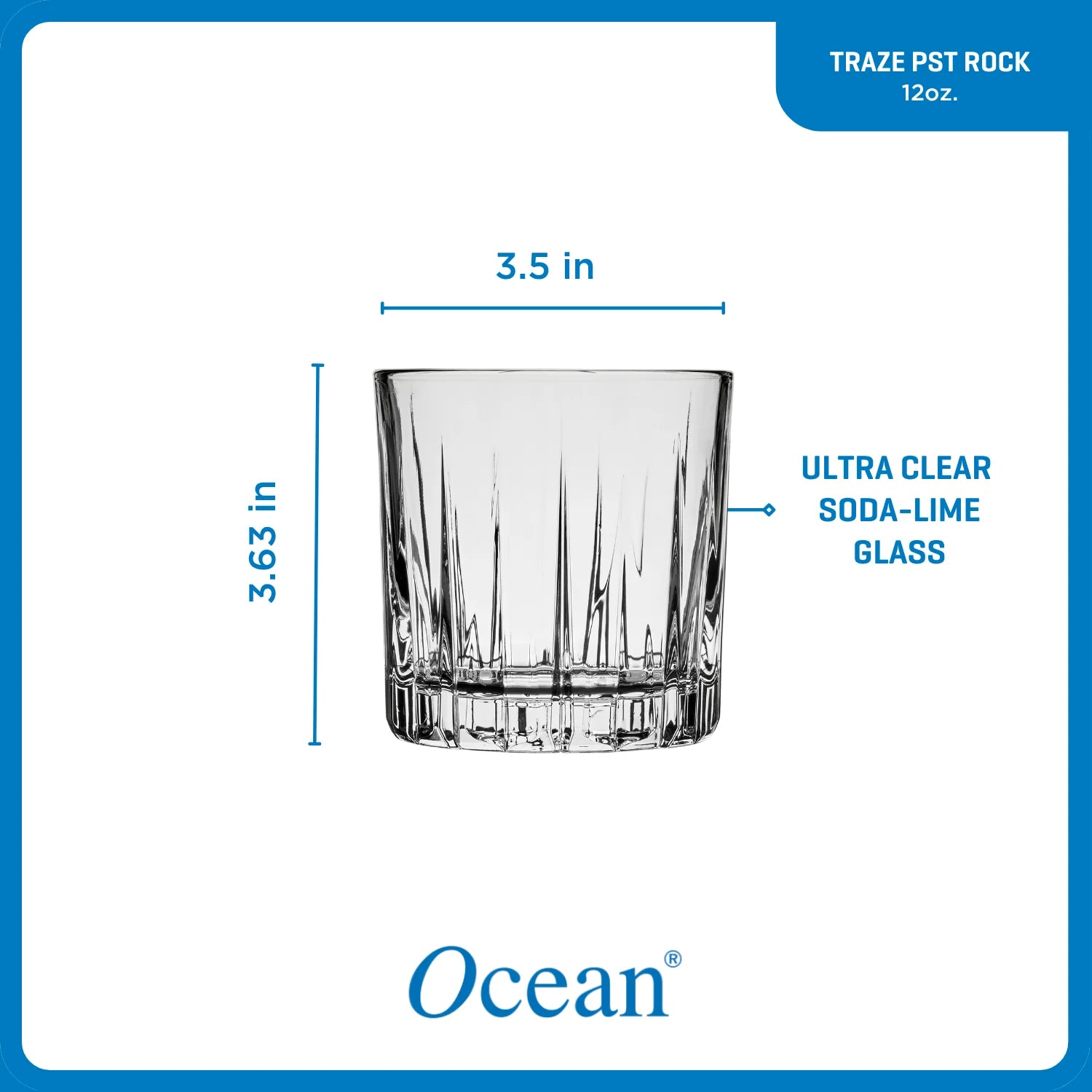 Traze PRE Rocks Glasses (4-Pieces), 12-ounce, Dishwasher Safe - Image 7
