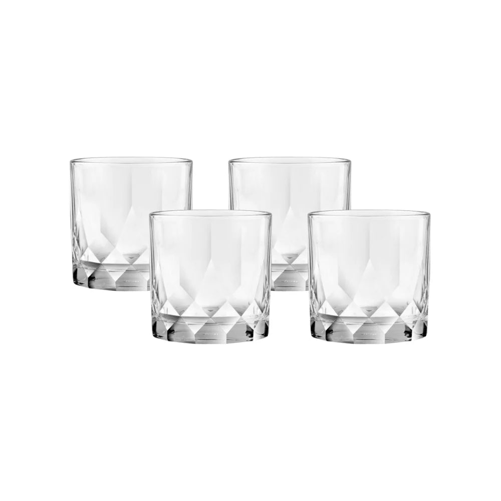 Cienna Rocks Glasses (4-Pieces), 12-ounce, dishwasher Safe