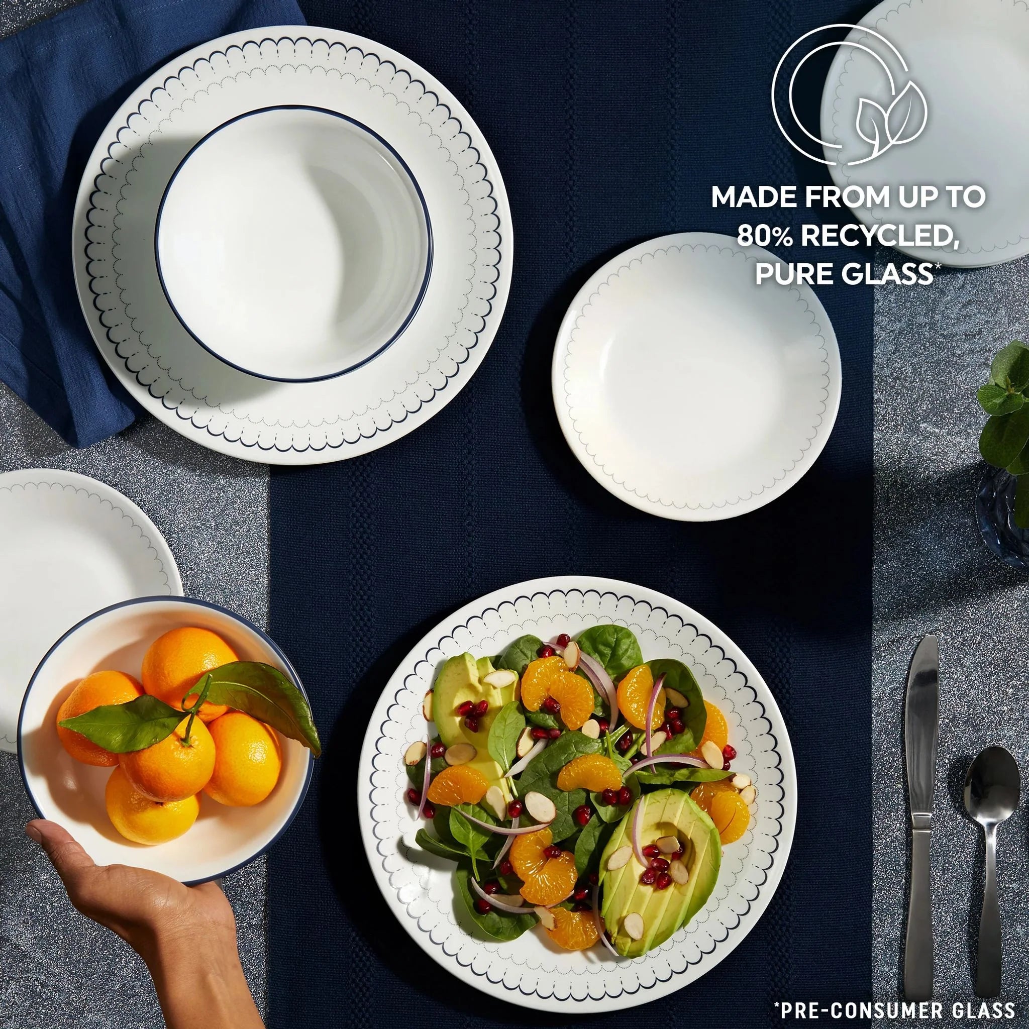 Caspian Lace 18-piece Dinnerware Set, Service for 6 - Image 5
