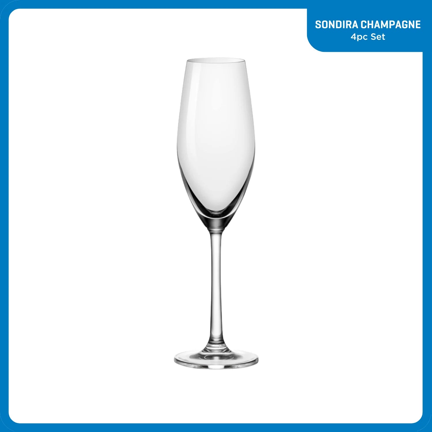 Sondria Champagne Flute Glasses (4-pieces), 7.25-ounce, Dishwasher Safe - Image 2