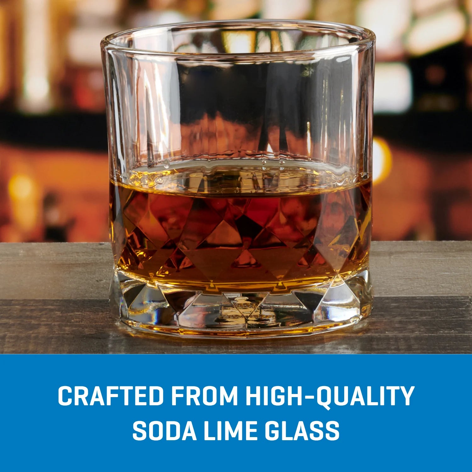 Cienna Rocks Glasses (4-Pieces), 12-ounce, dishwasher Safe - Image 3