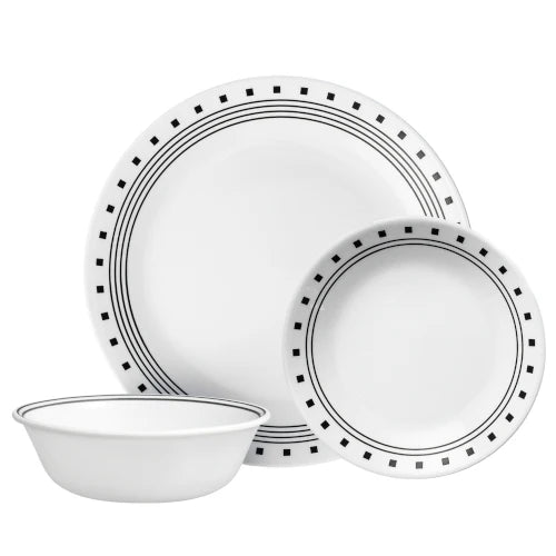 City Block 18-piece Mugless Dinnerware Set, Service for 6