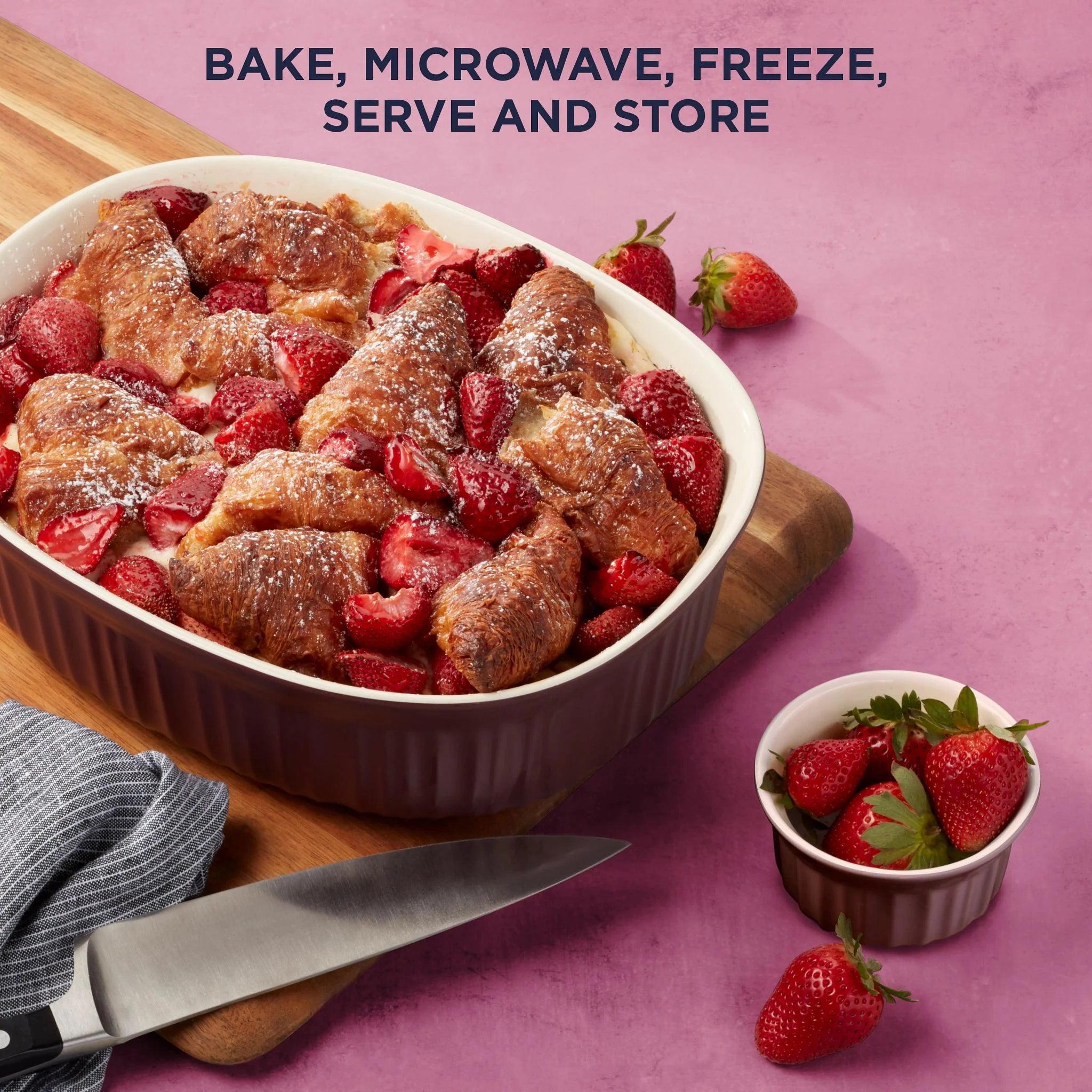 French Colors 12-piece Bakeware Set, Cabernet - Image 3
