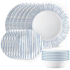 Nautical Stripes 18-piece Dinnerware Set, Service for 6