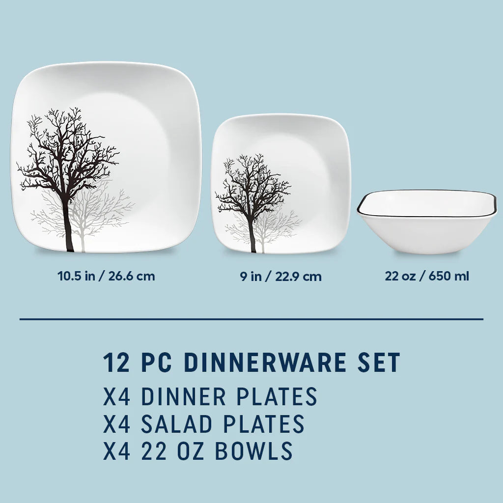 Timber Shadows 12-piece Dinnerware Set, Service for 4 - Image 2