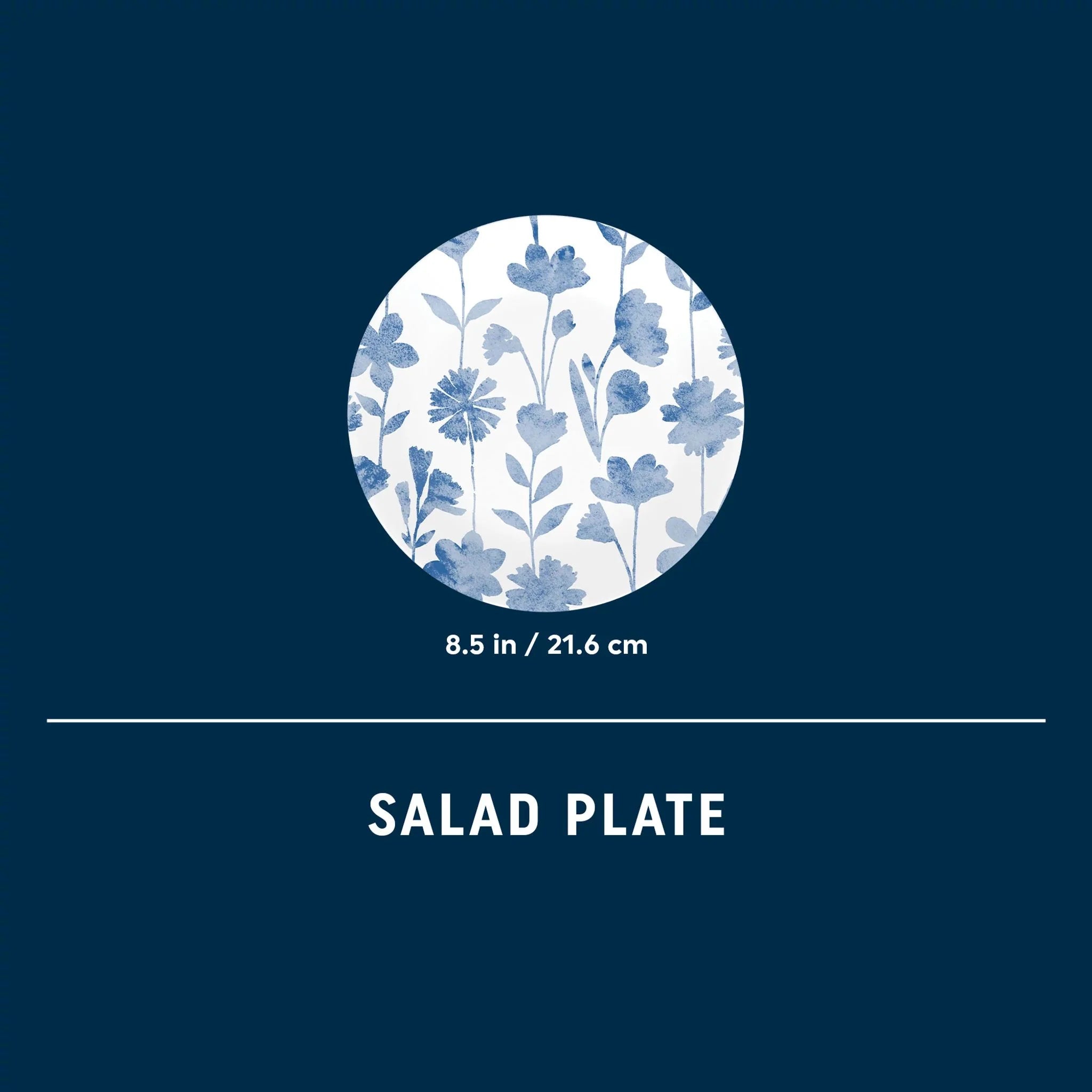 Botanical Stripes 8.5 Salad Plate, Floral - Image 5