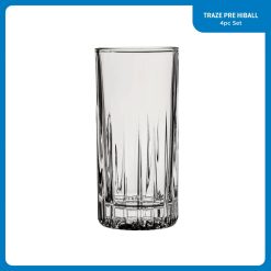 Alternative view of Traze PRE Highball Glasses (4-Pieces), 12-ounce, Dishwasher Safe