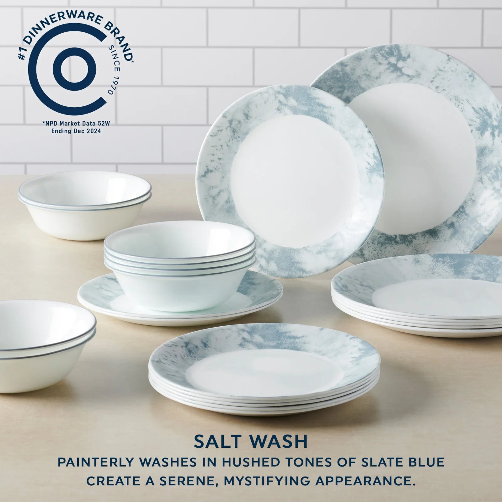 Salt Wash 12-piece Dinnerware Set, Service for 4 - Image 3