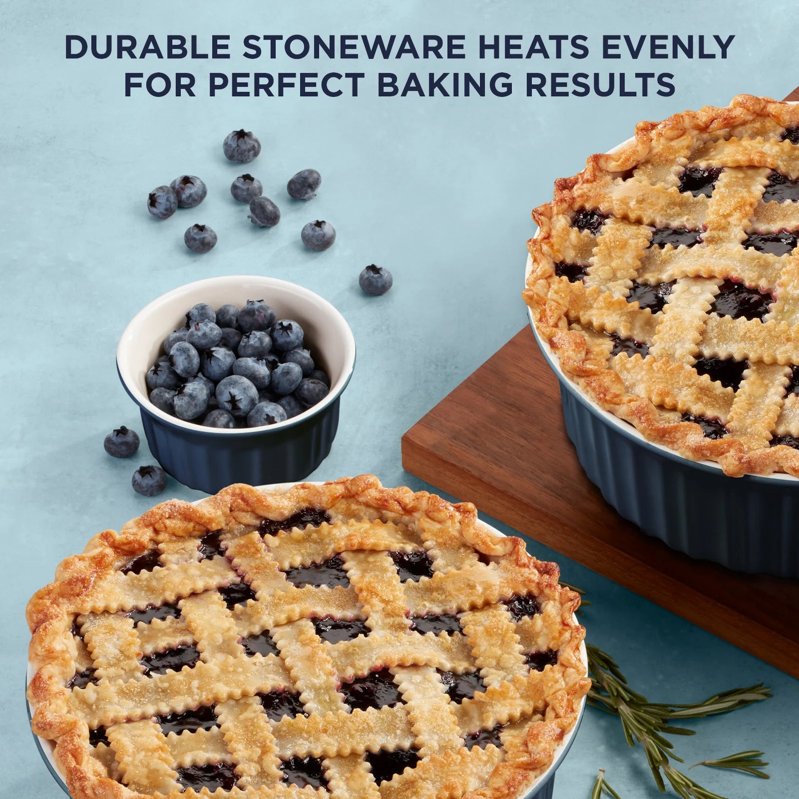 French Colors 12-piece Oval Bakeware Set, Navy - Image 4