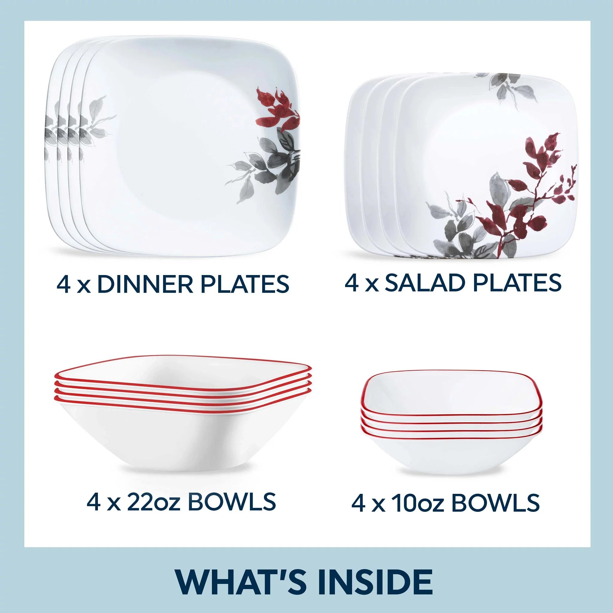 Kyoto Leaves 16-piece Dinnerware Set, Service for 4 - Image 6