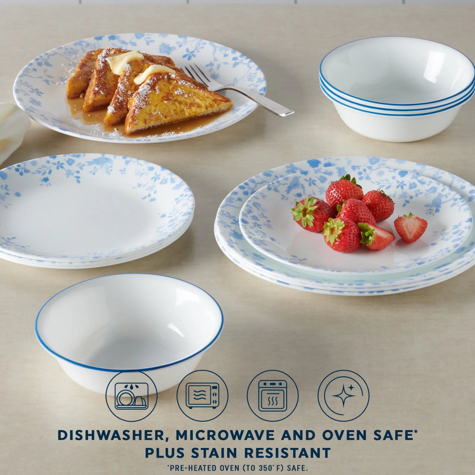 Garden Song 12-piece Dinnerware Set, Service for 4 - Image 5